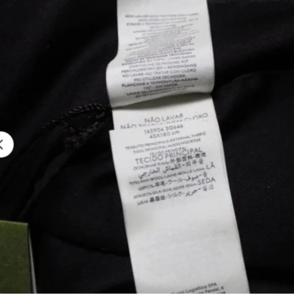 Gucci Black GG Wool Monogram Scarf